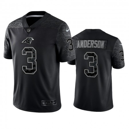 Miesten Carolina Panthers NFL Pelipaita Robby Anderson 3 Musta Reflective Limited